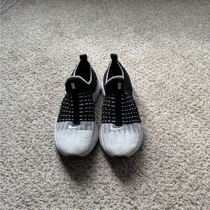 Nike Black and White Slip-On Running Shoes
